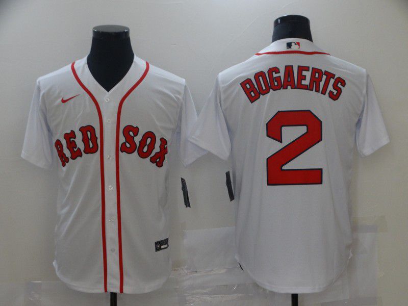 Men Boston Red Sox #2 Bogaerts White Game Nike 2021 MLB Jersey
